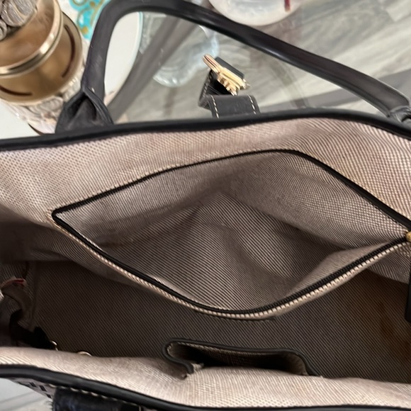 🖤🩶VINTAGE DOONEY & BOURKE PURSE 14Wx9.5L GREY & BLACK GREAT CONDITION! - Picture 7 of 13